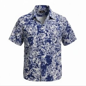 White Stag Blue and White Paisley Button Down Shirt